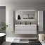 Mueble de baño Kira 4 cajones 140cm 2 senos suspendido de Salgar